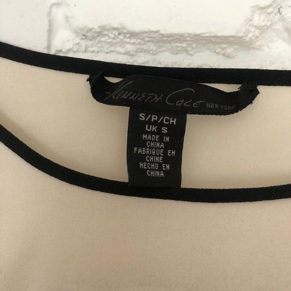 Kenneth Cole Color Block Cap Sleeve Blouse - Picture 3 of 3